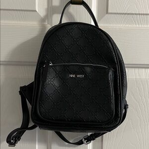 Nine West Embossed Black Backpack